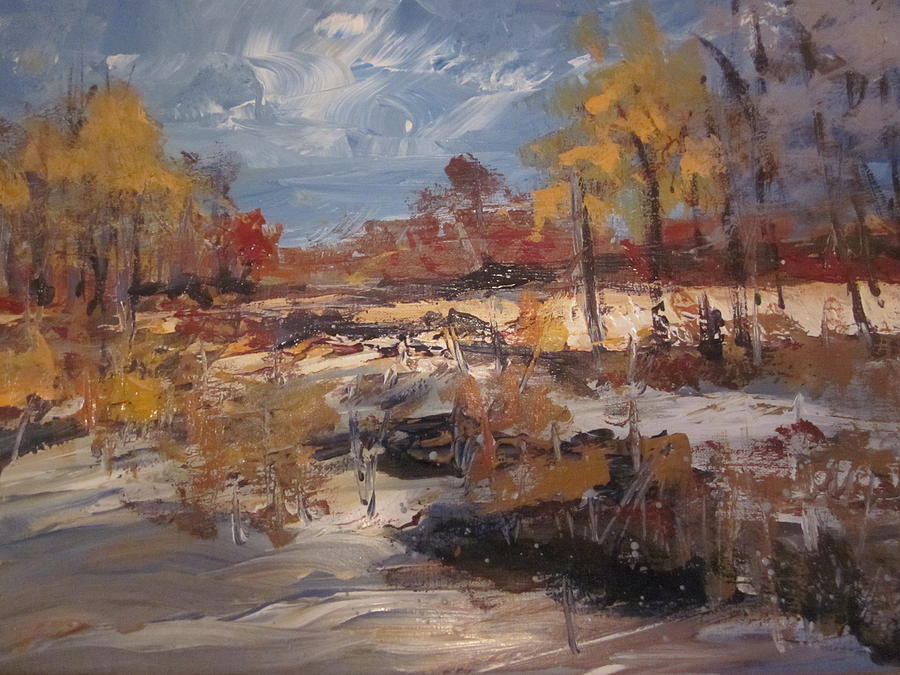 Early Snow Painting by Sandra Strohschein
