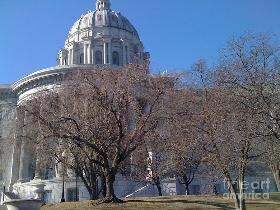 Early Spring at the Missouri Capitol Photograph by Barbara Plattenburg