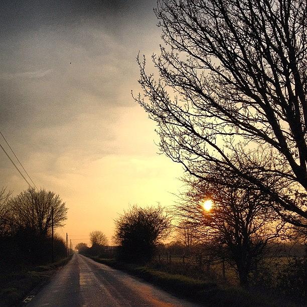 Wiltshire Photograph - Early Spring Evening Sunset #wiltshire by Sand I Am