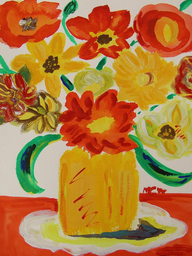 Flower Painting - Early Summer Flowers by Mary Carol Williams