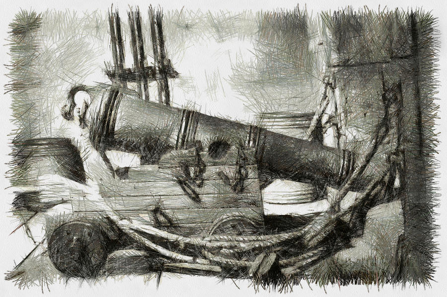 Tampa Photograph - Early Years of Artillery - Pencil by Nicholas Evans