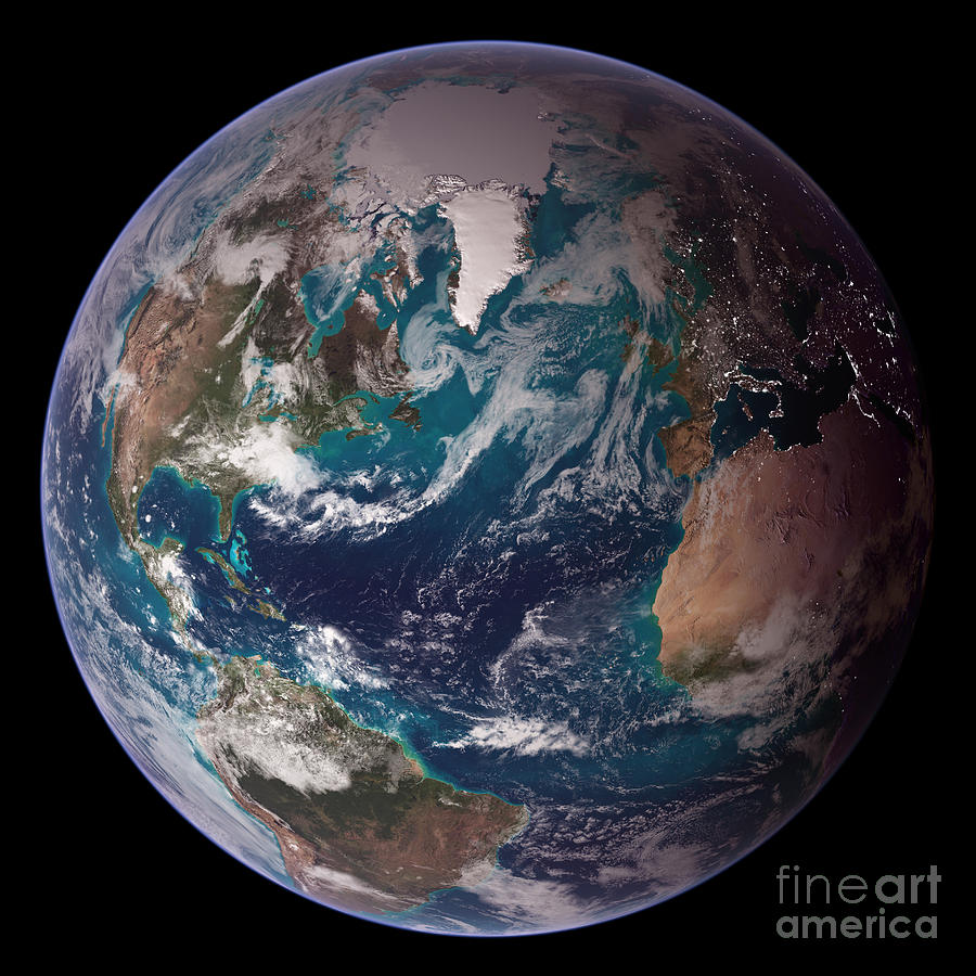 Earth, Eastern Hemisphere Photograph by NASA / National Oceanic and Atmospheric Administration