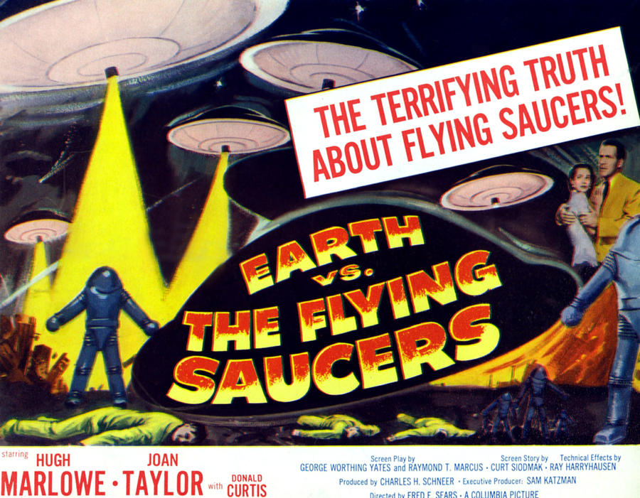 Earth Vs. The Flying Saucers, Far Right Photograph by Everett
