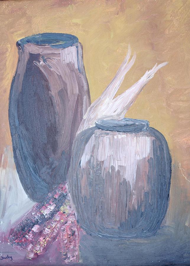 Earthen Vessels Painting by Judy Groves