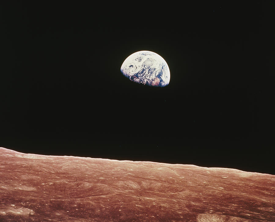 Earthrise As Seen From Above Surface Of The Moon Photograph by Nasa