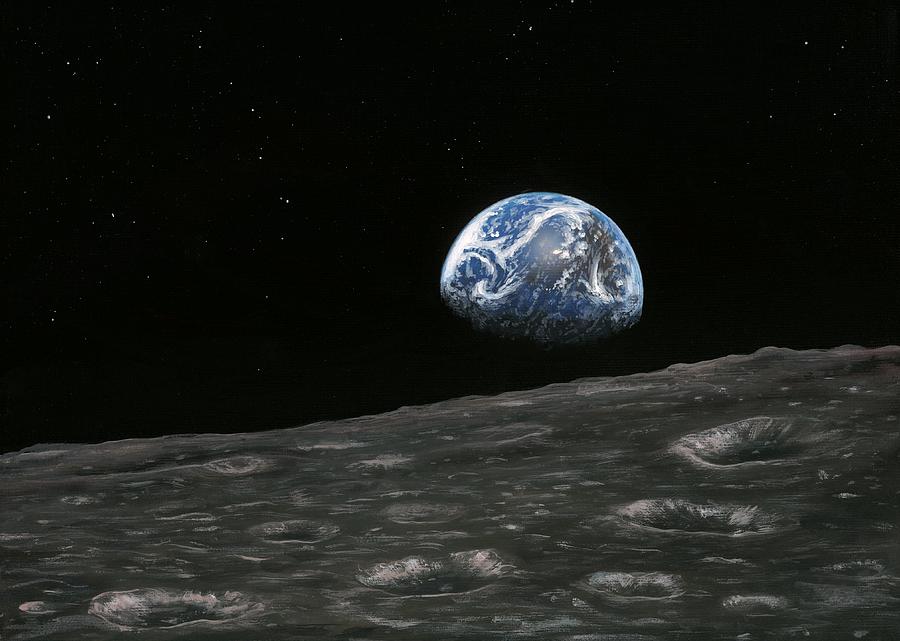 Earthrise Photograph, Artwork Photograph by Richard Bizley