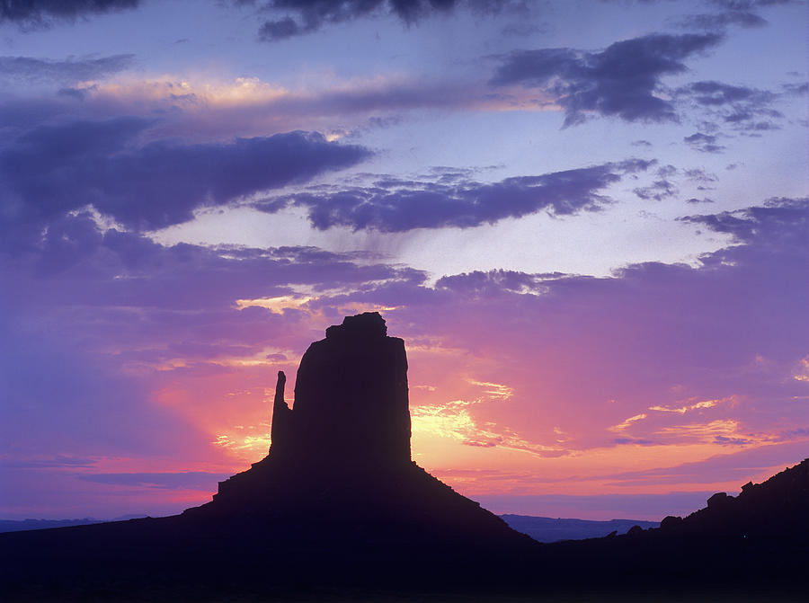East And West Mittens Buttes At Sunrise Photograph by Tim Fitzharris