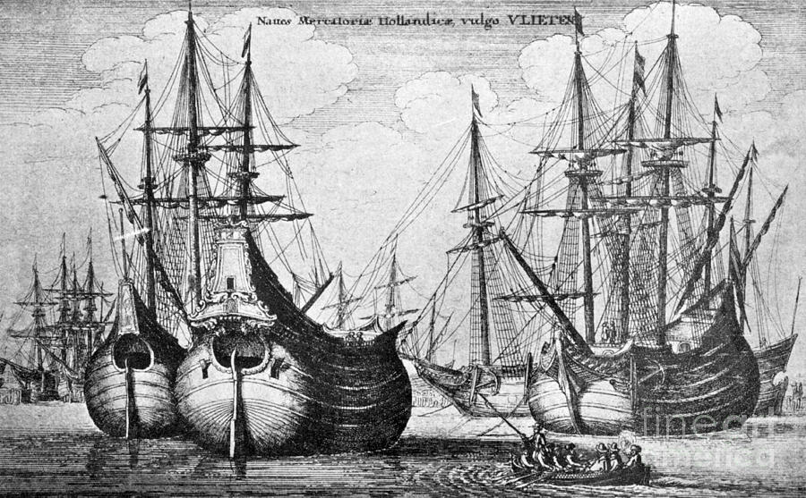 East India Company Ships, 17th Century Photograph by Photo Researchers