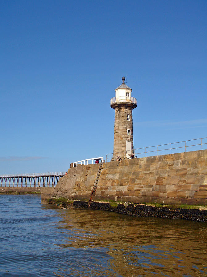 East Pier Lighthouse - Whitby Photograph by Rod Johnson