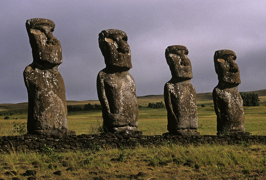 Easter Island Statues Photograph by Cliff Wassmann