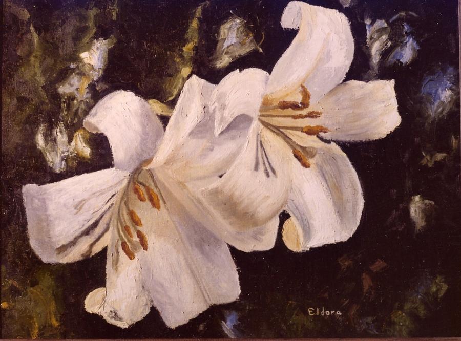 Easter Lily Painting by Eldora Schober Larson Fine Art America
