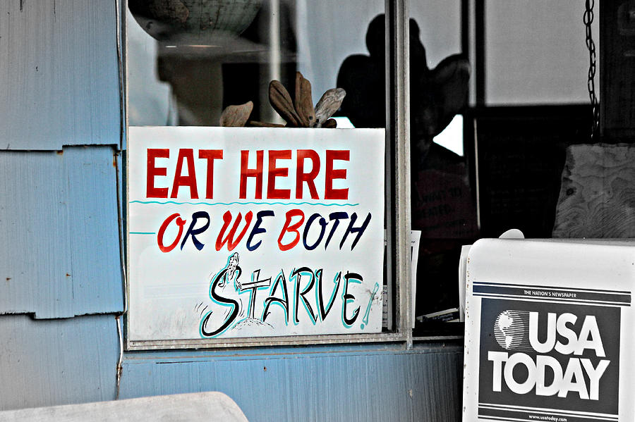Eat Here Photograph by Jo Sheehan
