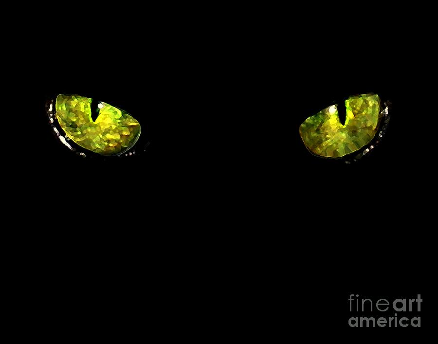 Halloween Digital Art - Ebony Eyes by Dale   Ford