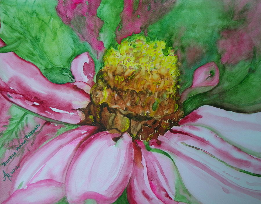 Echinacea Painting by Anna Ruzsan