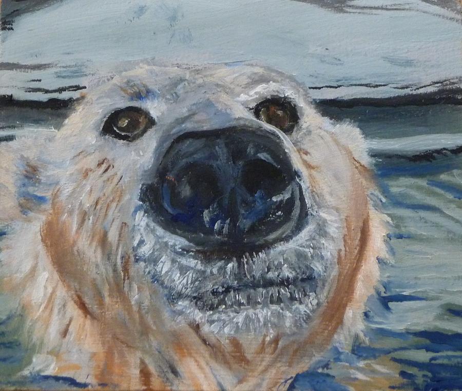 Ed as a Polar Bear Painting by Jessmyne Stephenson