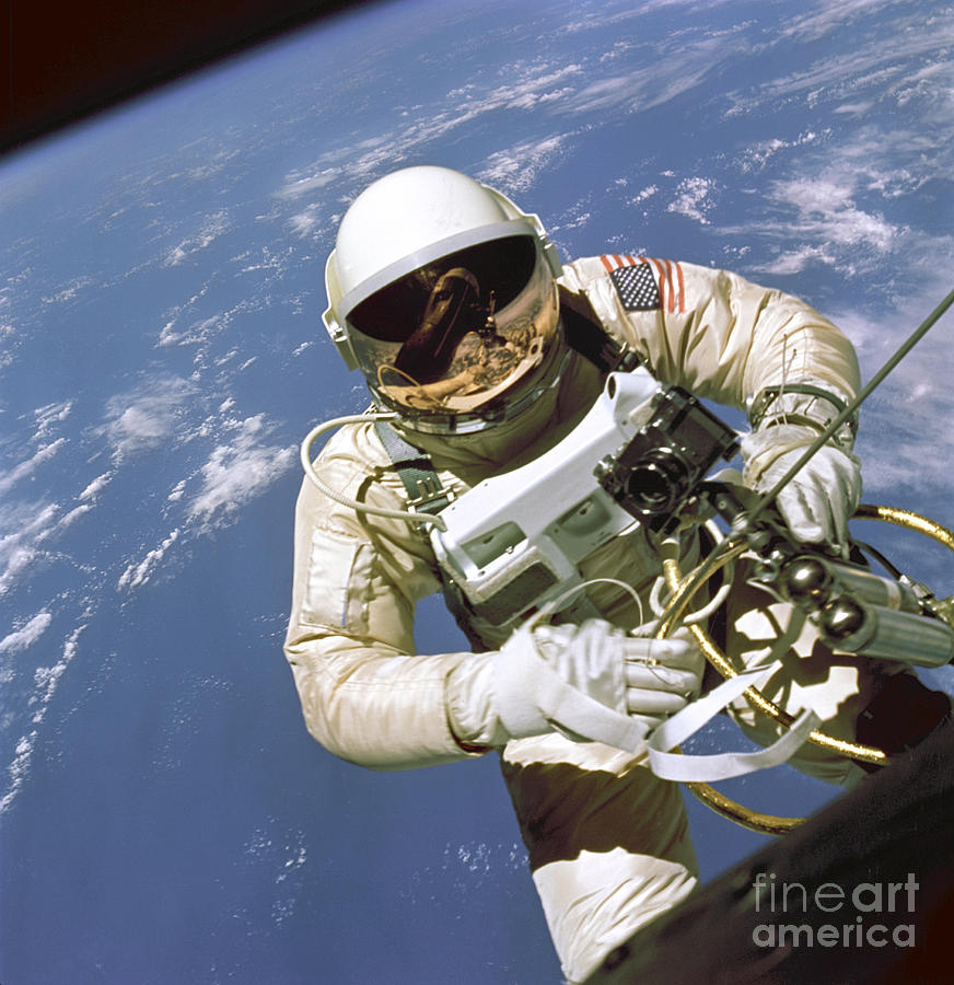 Astronaut Photograph - Ed White First American Spacewalker by Nasa