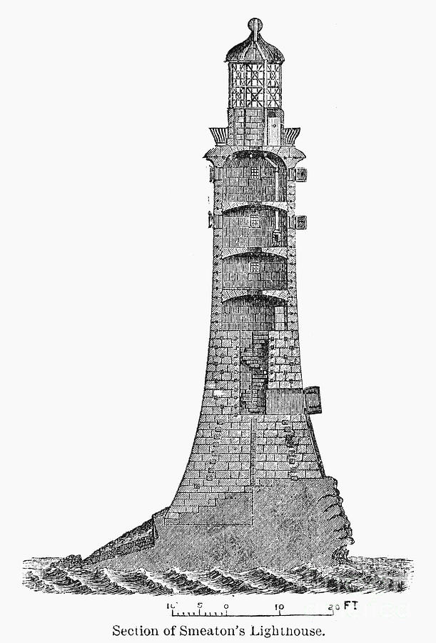 Eddystone Lighthouse, 1759 Photograph by Granger