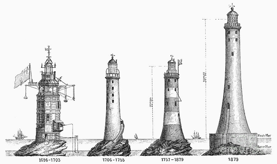 Architecture Drawing - Eddystone Lighthouse by Granger
