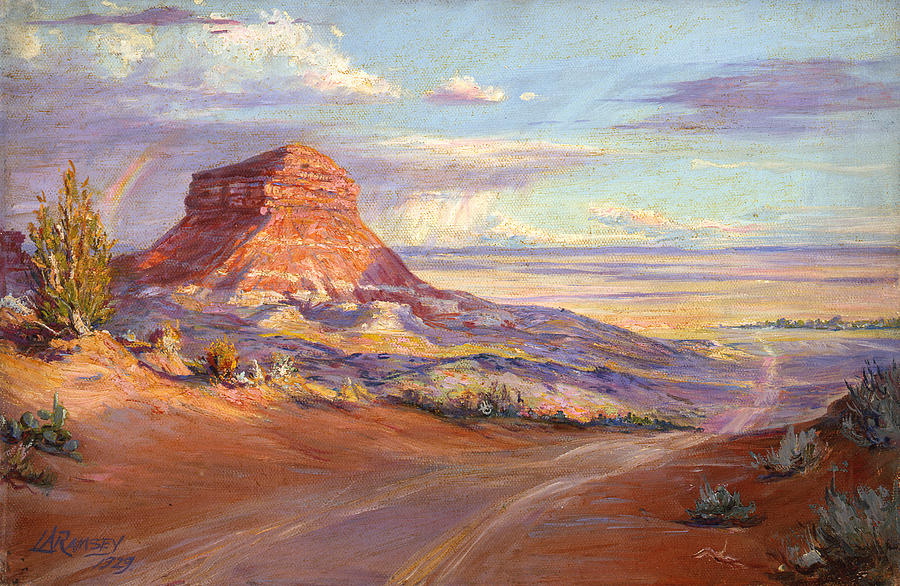 Desert Painting - Edge of the Desert by Lewis A Ramsey