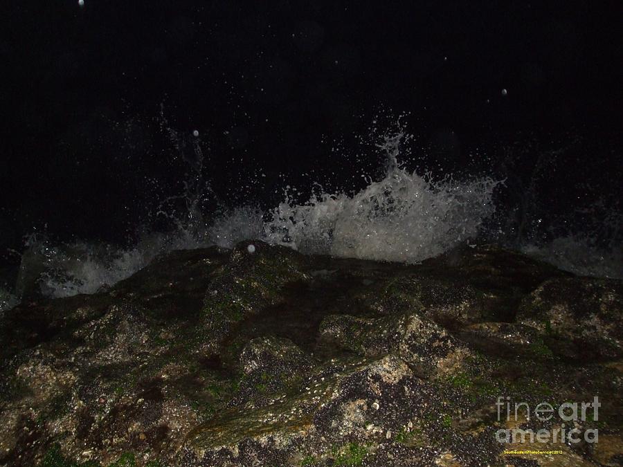Edisto Beach Night time Surf - 02 Photograph by Sherrie Winstead