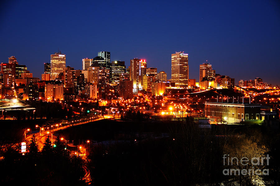 Skyline Photograph - Edmonton Skyline by Rachel Duchesne Skyline Photograph - Edmonton Skyline by Rachel Duchesne