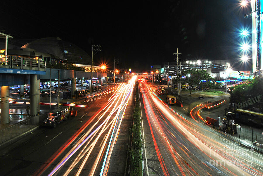 EDSA Light Trails 2.0 Photograph by Yhun Suarez