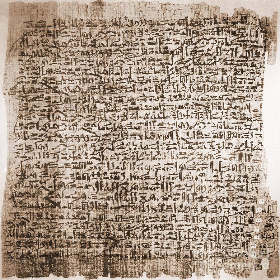 Edwin Smith Papyrus, Oldest Surgical Photograph by Science Source