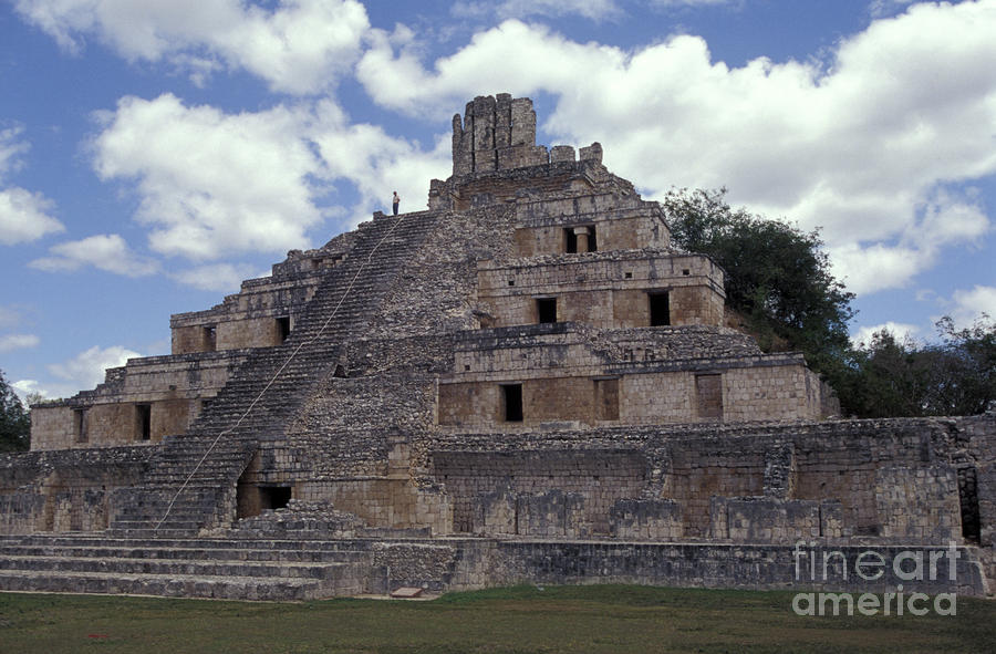 Edzna Mayan Pyramid Photograph by John  Mitchell