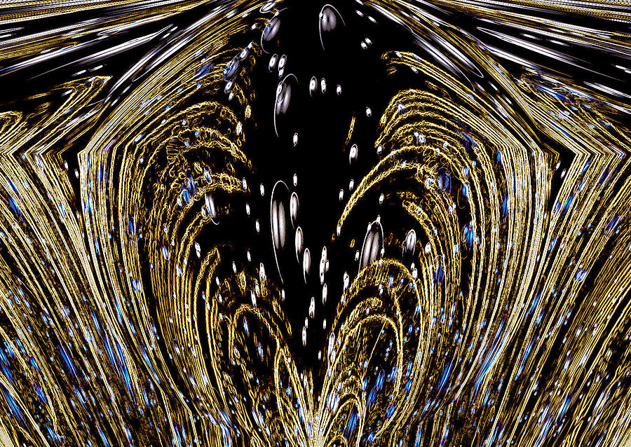 Effervescent Golden Arches Abstract Digital Art by Carolyn Marshall