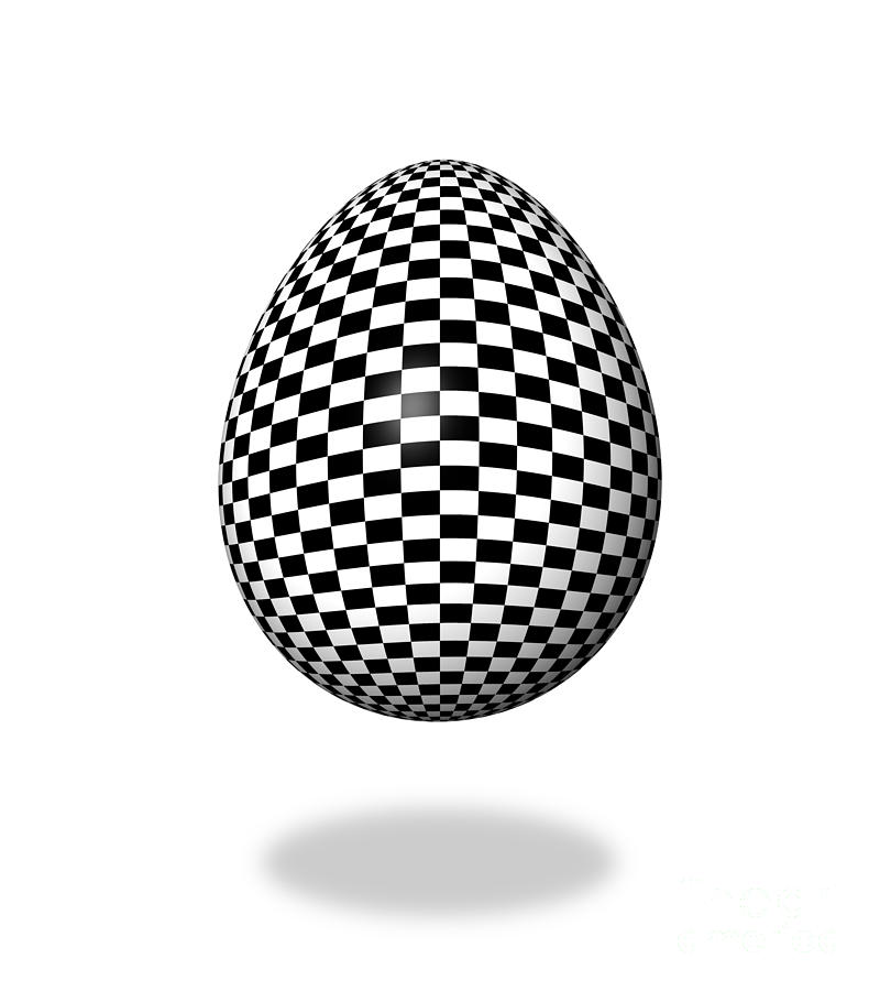 Egg Checkered Digital Art by Henrik Lehnerer