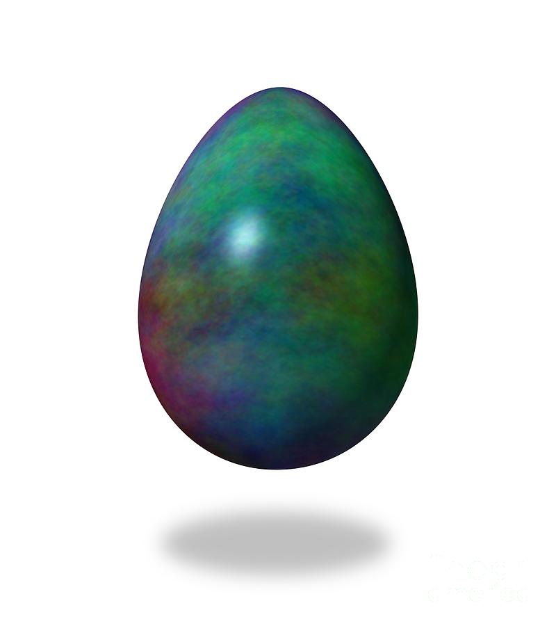 Egg Marble Green Digital Art by Henrik Lehnerer