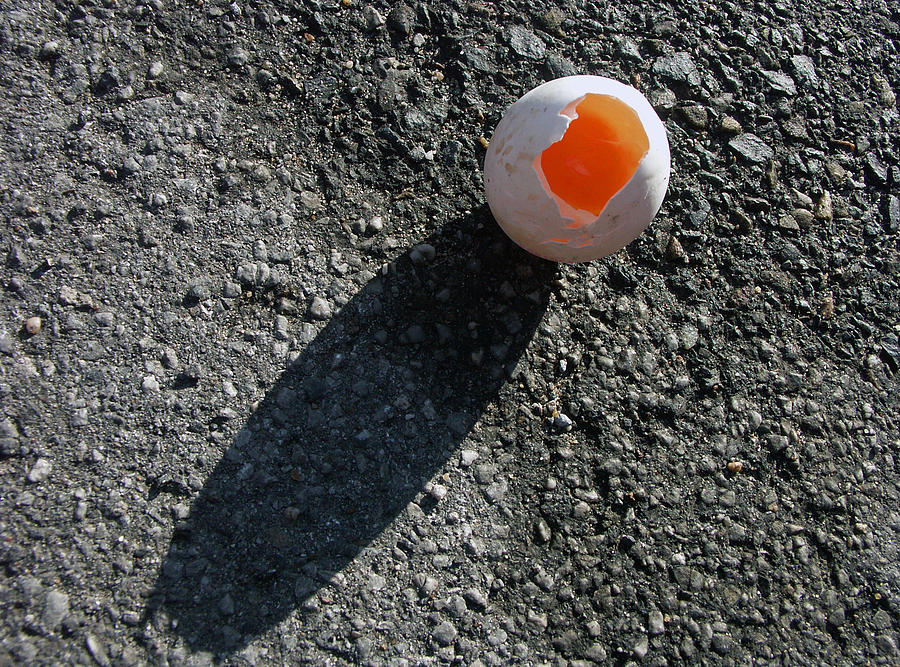 Egg with shadow Photograph by Matthias Hauser