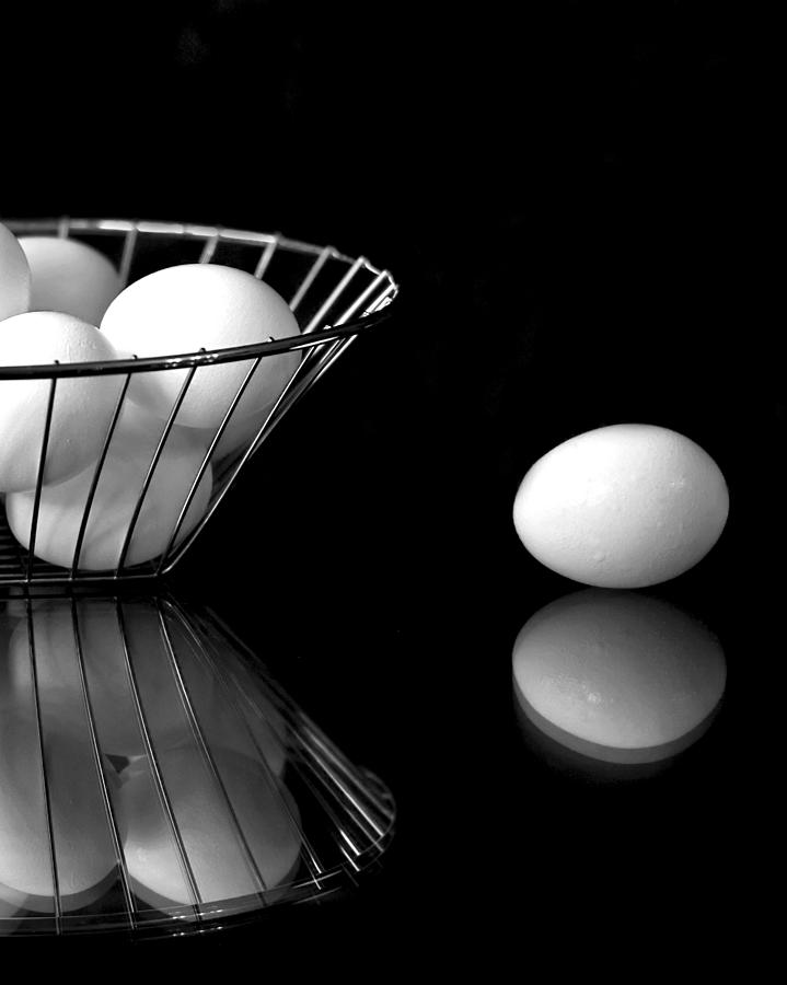 Eggs in Black and White Photograph by Betty Eich