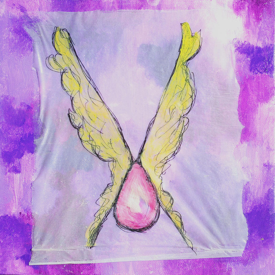 Eggs with Wings - purple Painting by Will Felix