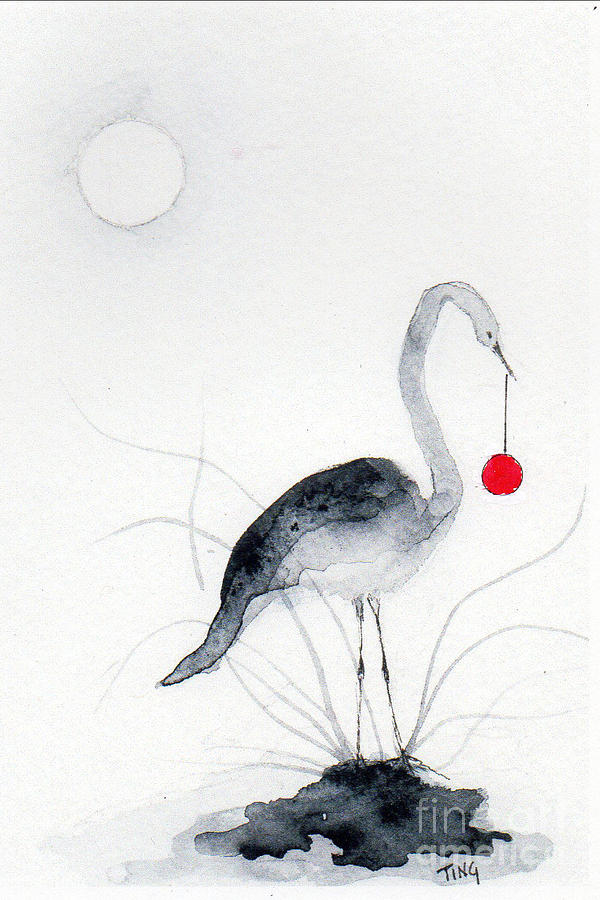Egret celebration Painting by Doris Blessington