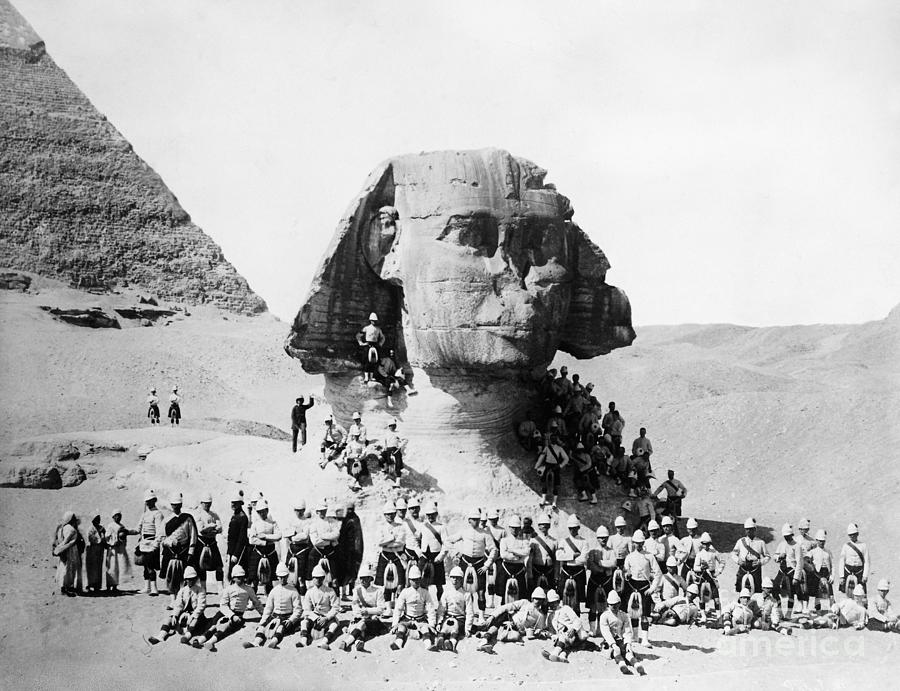 Desert Photograph - Egypt - Great Sphinx, 1882 by Granger