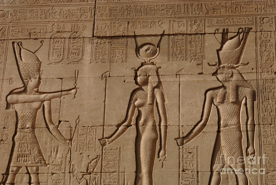 Egypt Hieroglyphics Dendara Photograph by Bob Christopher