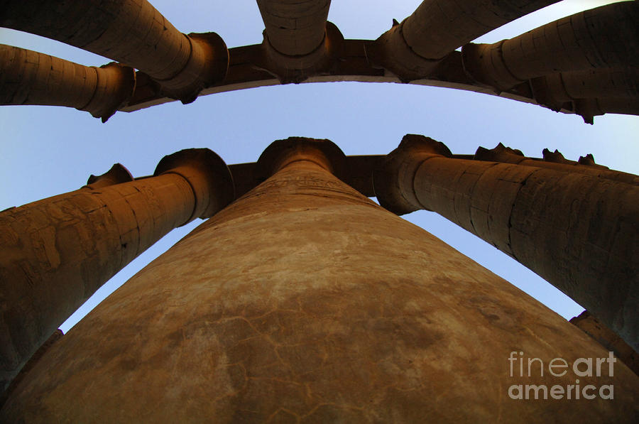 Egypt Luxor Pillars Photograph by Bob Christopher