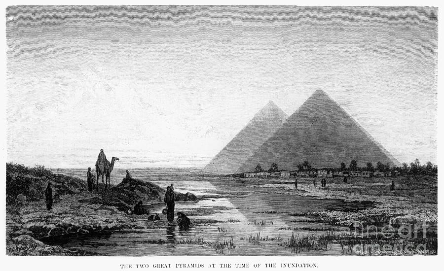 Egypt - Nile And Pyramids Photograph by Granger
