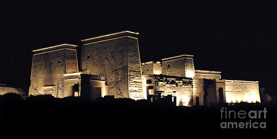Egypt Temple Of Philea At Night Photograph by Bob Christopher