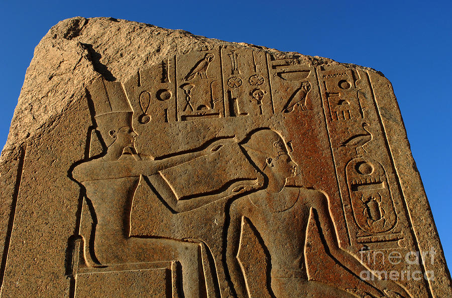 Egyptian Hieroglyphics Temple Of Karnak Photograph by Bob Christopher