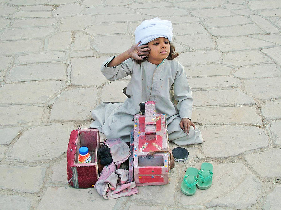 Egyptian Shoeshine Girl Photograph by Joseph Hendrix