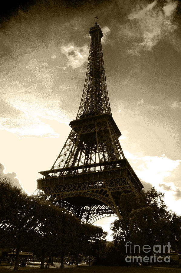 Eiffel in black and white Photograph by Micah May