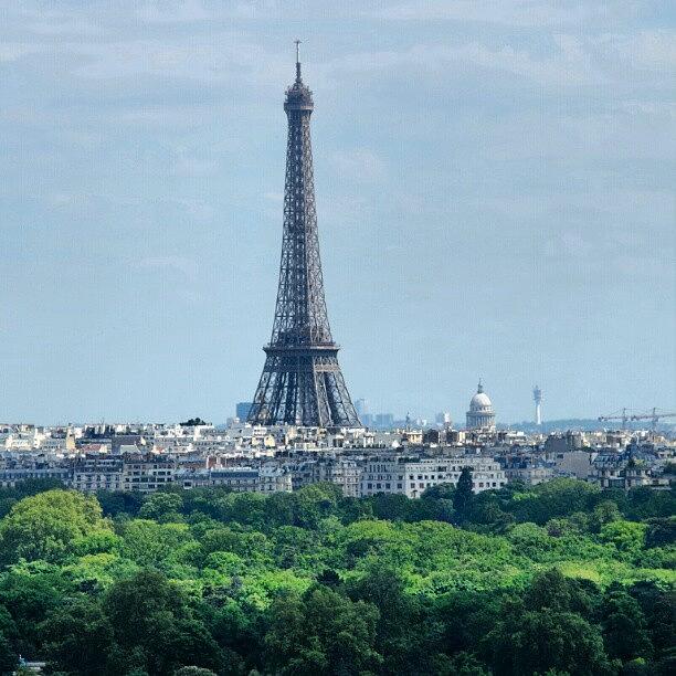 Paris Photograph - Eiffel Tower - From Suresnes by Tony Tecky