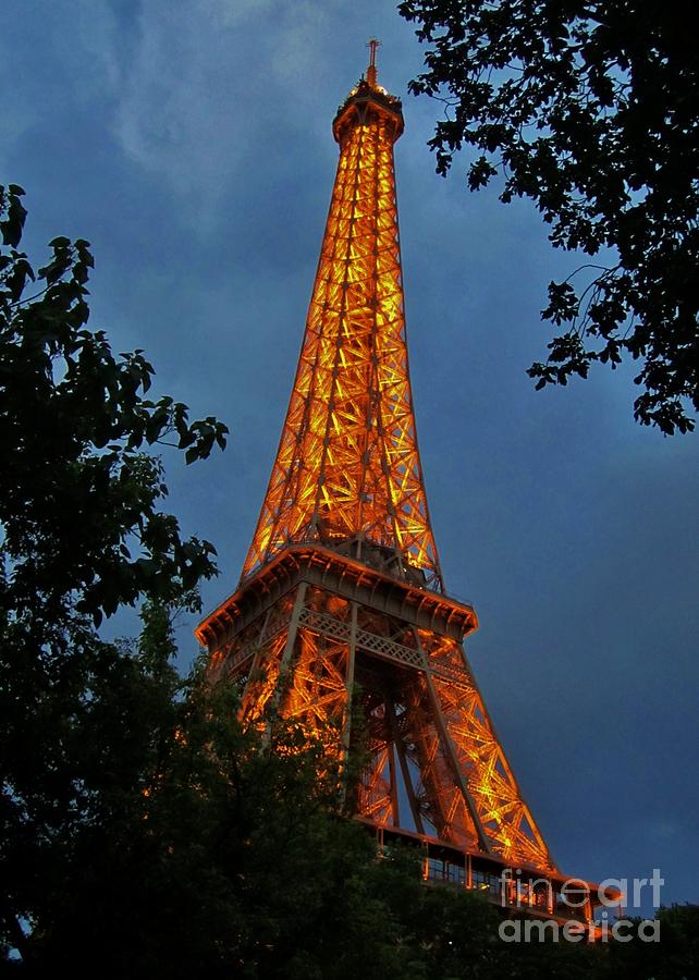 Eiffel Tower Photograph - Eiffel tower at Night by John Malone