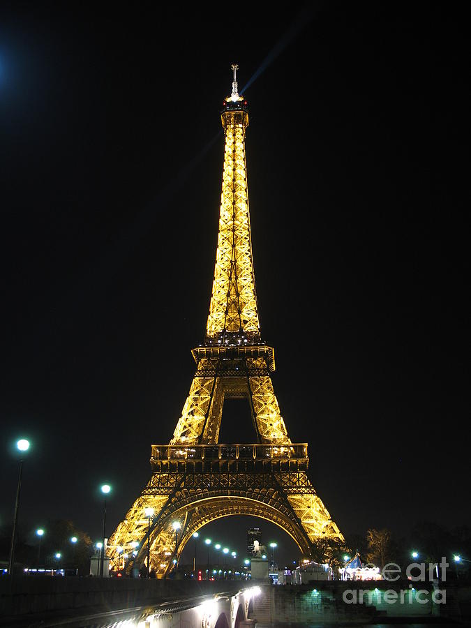 Eiffel Tower at Night Photograph by Kristina Chadwick | Fine Art America