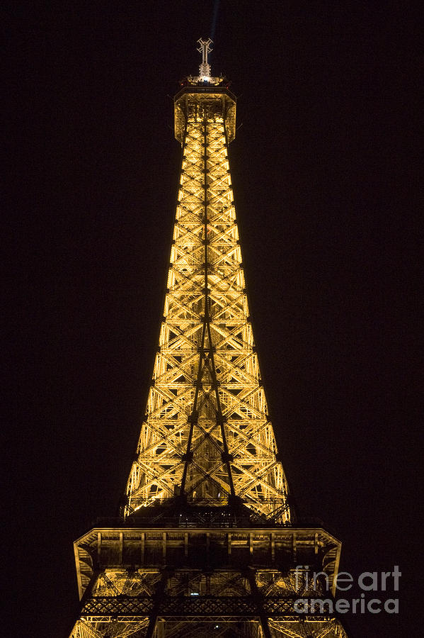 Eiffel tower by night detail Photograph by Fabrizio Ruggeri