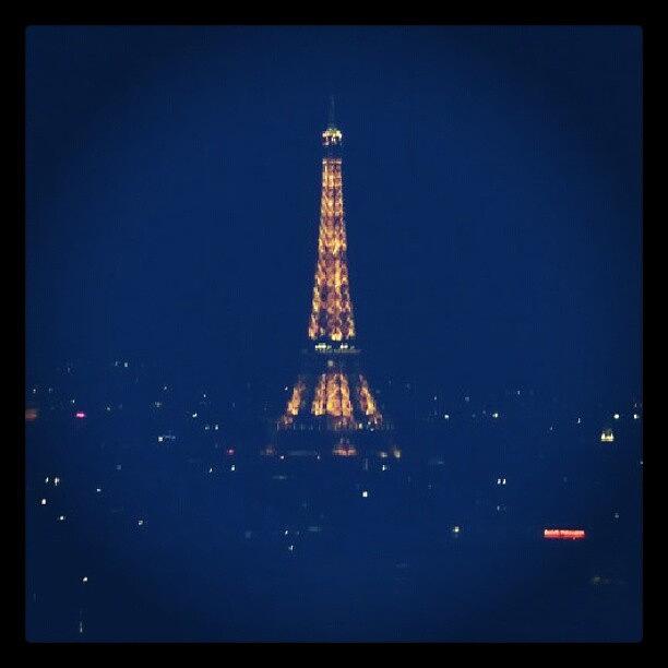 Eiffel Tower Photograph - Eiffel Tower by night by Lynda Larbi