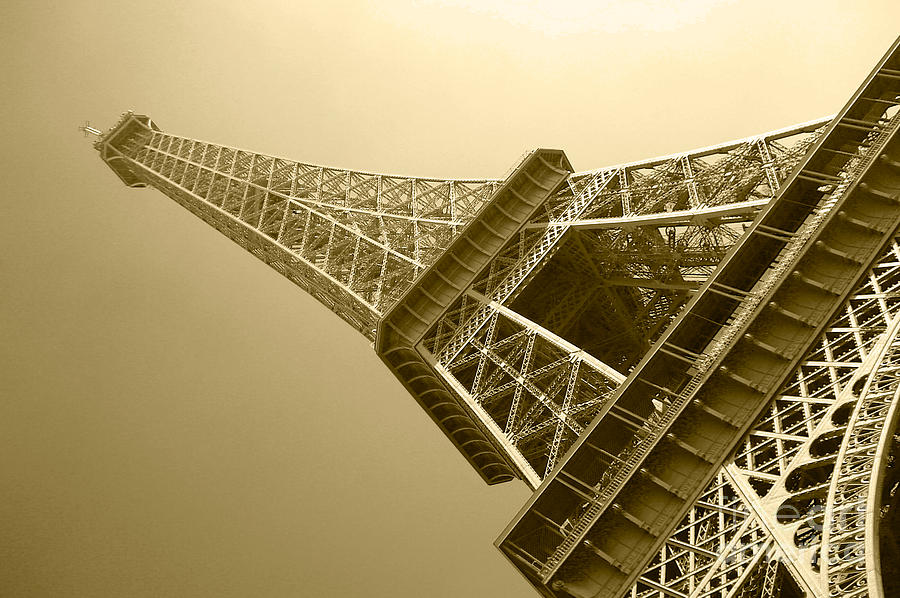 Eiffel Tower Photograph - Eiffel Tower in Sepia by David Peters