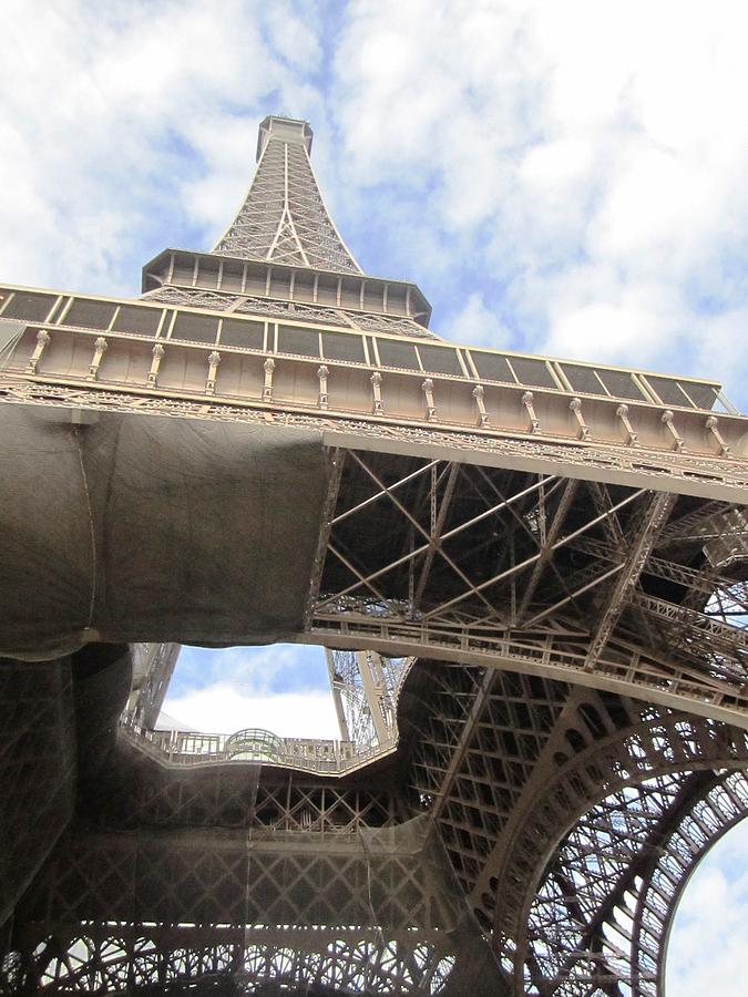 Eiffel Tower Tarped II Paris France Photograph by John Shiron